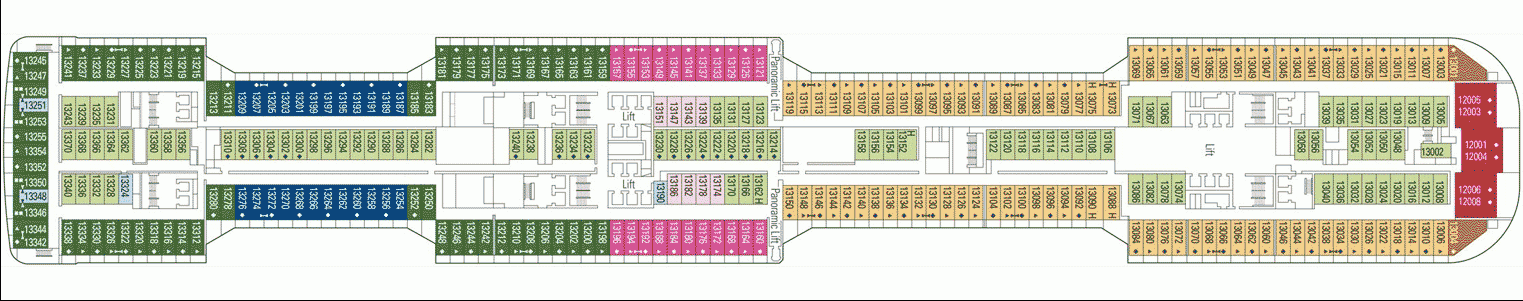 Deckplan Deck 13 - Kilimanjaro – MSC Meraviglia