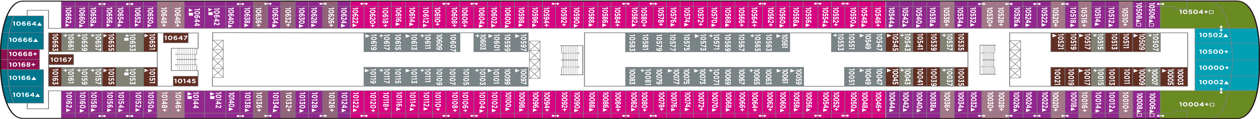 Deckplan Deck 10 – Norwegian Jade
