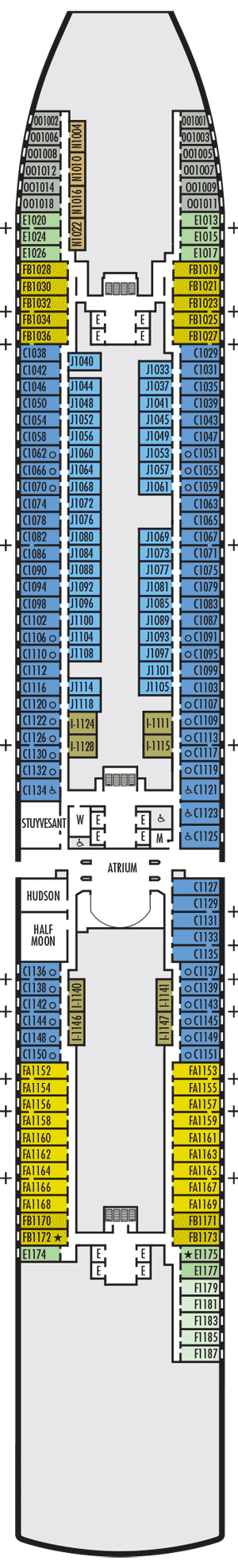 Deckplan Deck 1 Main Deck – Nieuw Statendam