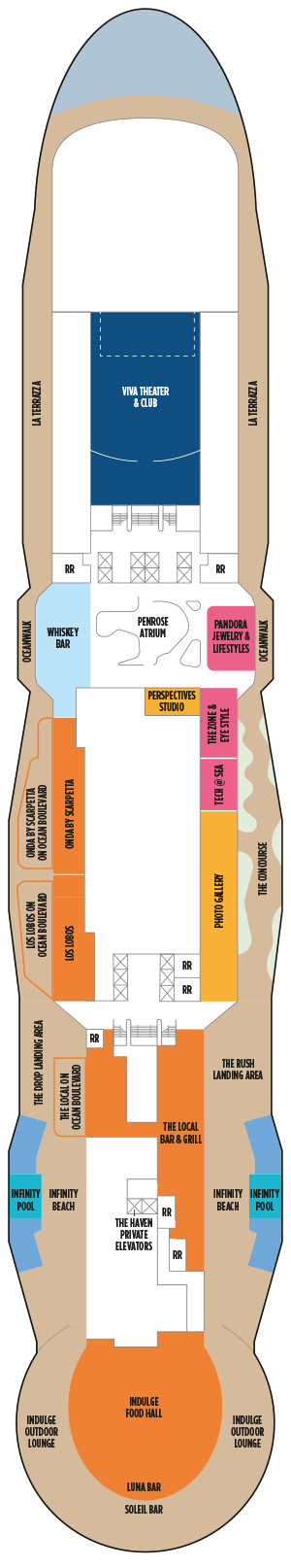 Deckplan Deck 8 – Norwegian Viva