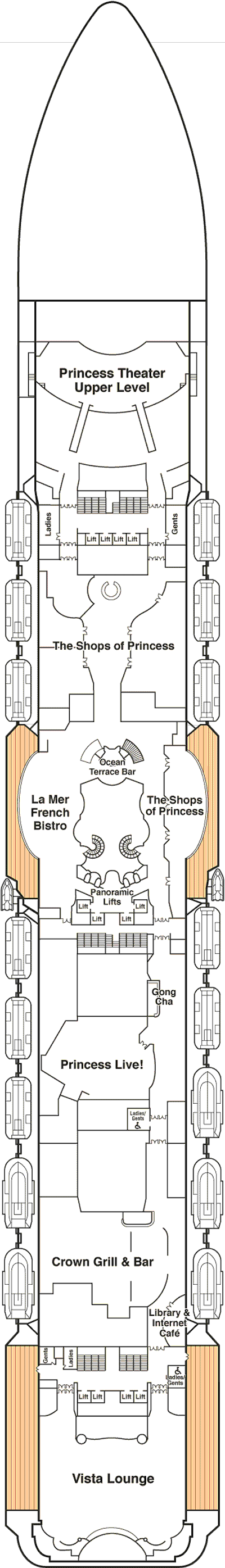 Deckplan Deck 7 Promenade – Majestic Princess