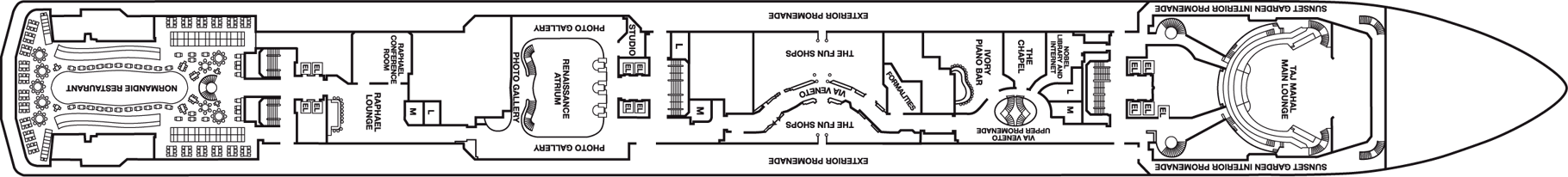 Deckplan Atlantic Deck – Carnival Pride