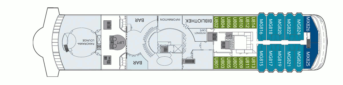 Deckplan Deck 8 – Trollfjord