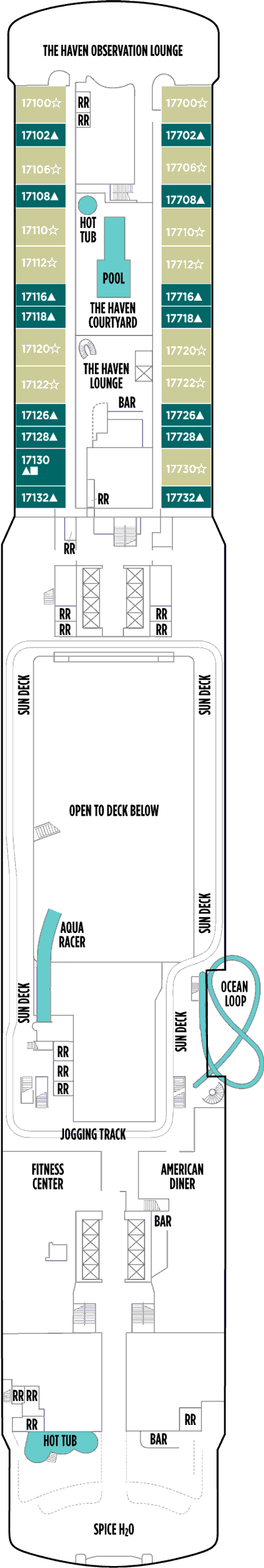 Deckplan Deck 17 – Norwegian Joy