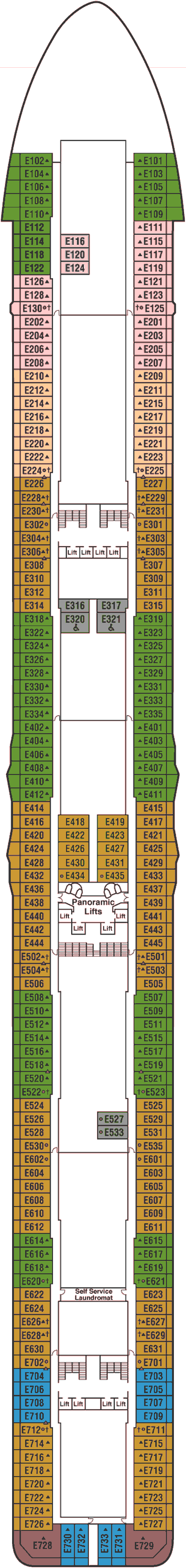 Deckplan Emerald 8 – Regal Princess