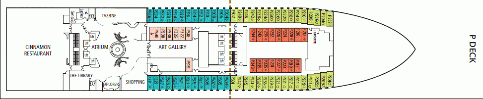 Deckplan P Deck – Ventura