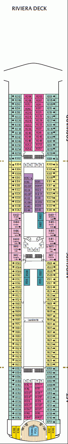 Deckplan Riviera Deck – Ventura