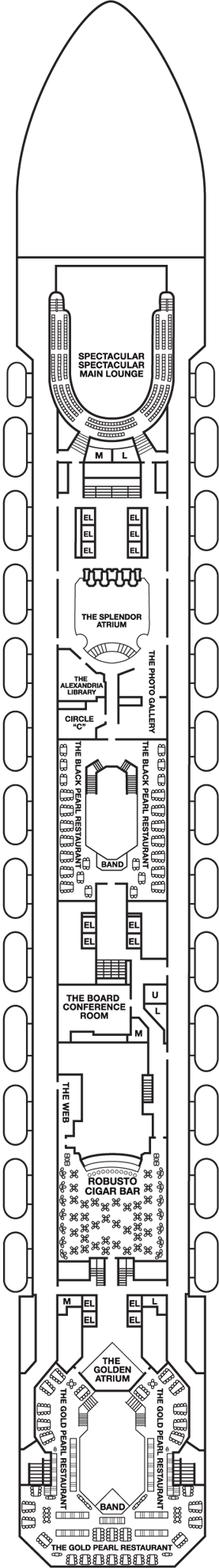 Deckplan Atlantic Deck – Carnival Splendor