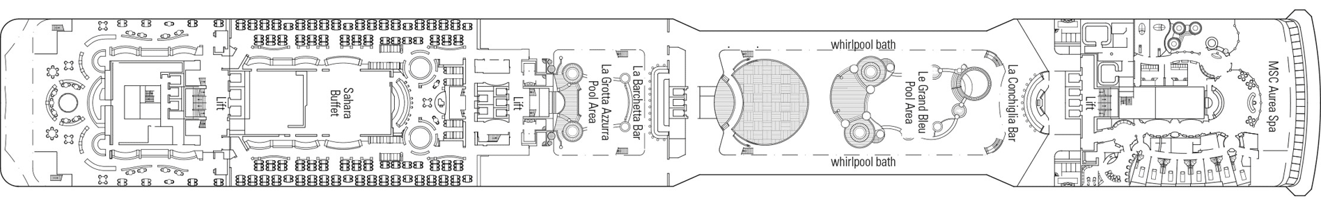 Deckplan Deck 13 - Porto Cervo – MSC Magnifica