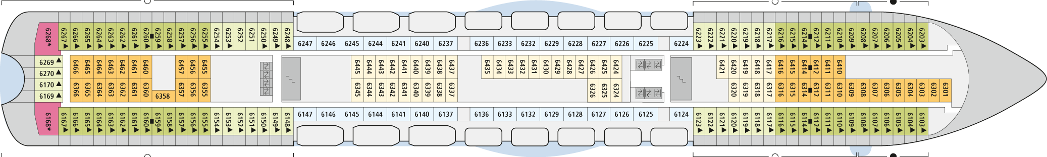 Deckplan Deck 6 – AIDAstella