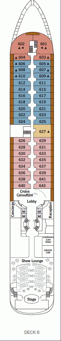 Deckplan Deck 6 – Silver Cloud
