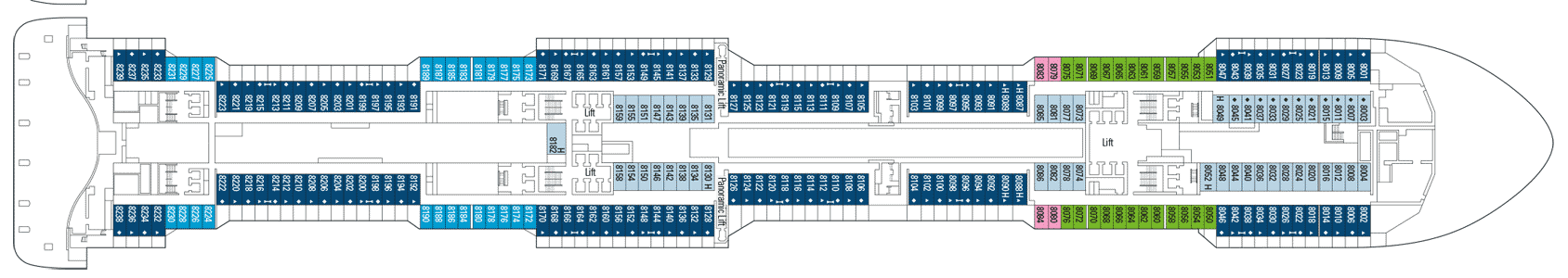 Deckplan Deck 8 – MSC Bellissima
