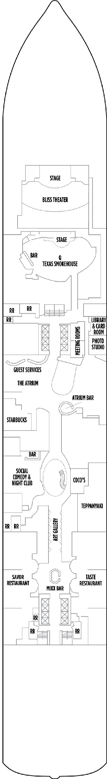 Deckplan Deck 6 – Norwegian Bliss