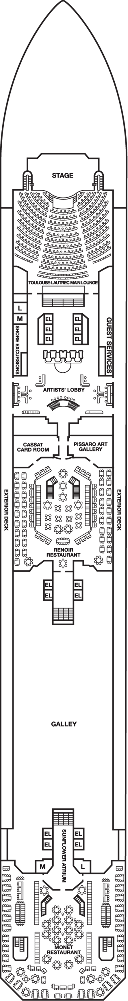 Deckplan Lobby Deck – Carnival Conquest