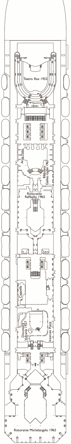 Deckplan Santos Deck – Costa Fortuna