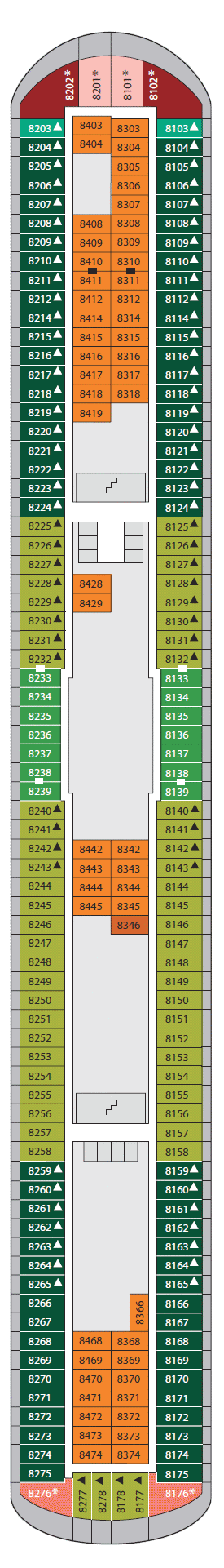 Deckplan Deck 8 – AIDAblu
