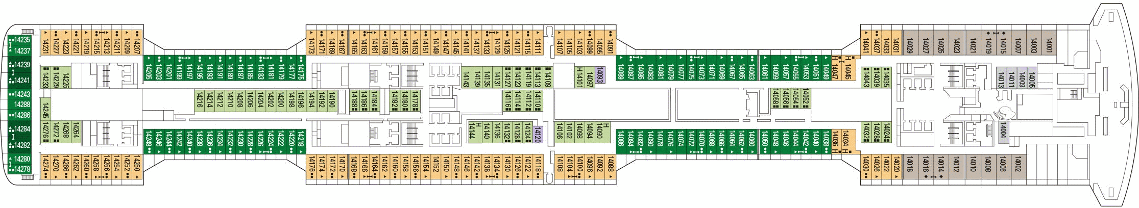 Deckplan Deck 14 – MSC Virtuosa