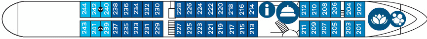 Deckplan Mitteldeck – Belvedere