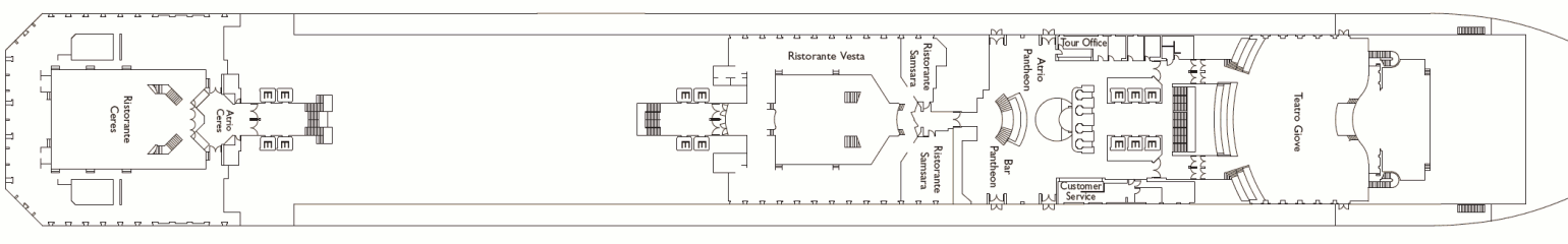 Deckplan Aries Deck – Costa Serena