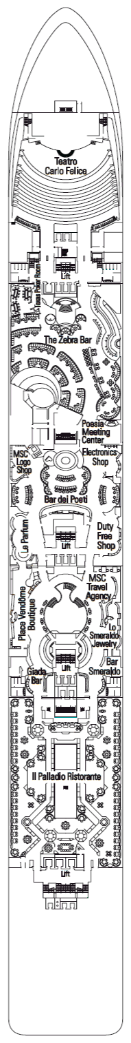 Deckplan Dante – MSC Poesia