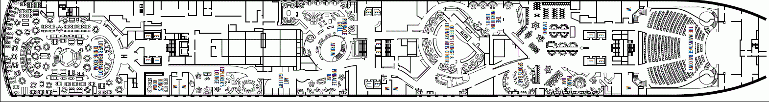Deckplan Deck 2 - Lower Promenade Deck – Eurodam