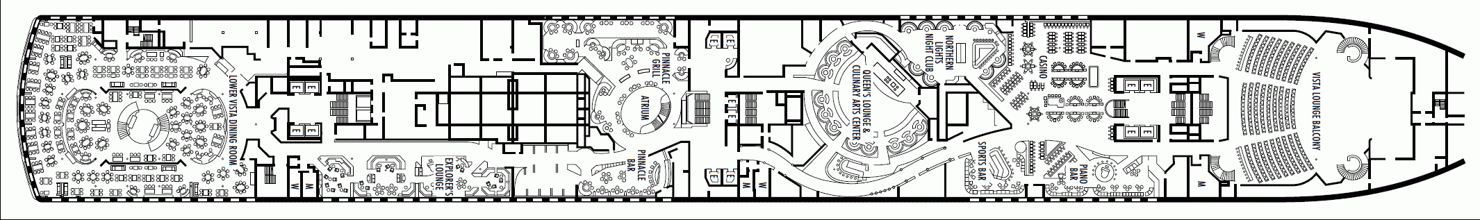 Deckplan Deck 2 - Lower Promenade Deck – Oosterdam