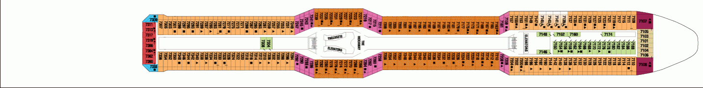Deckplan Sunrise-Deck – Celebrity Reflection