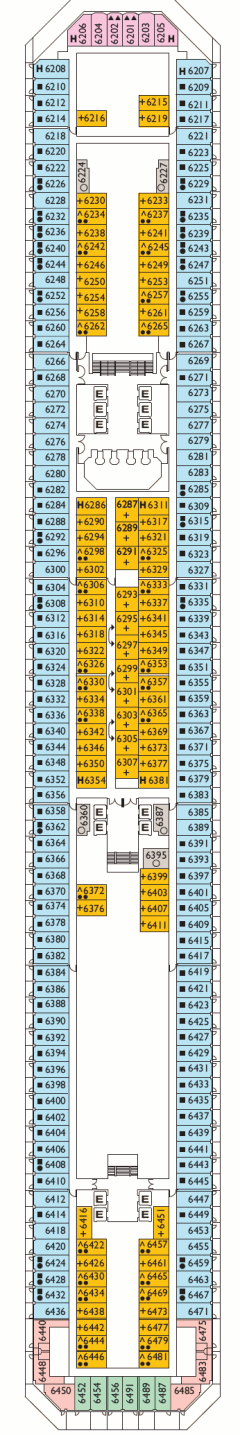 Deckplan Boheme Deck – Costa Pacifica