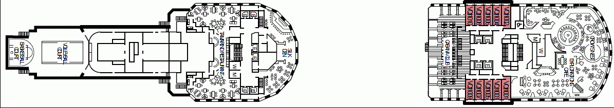 Deckplan Deck 11 - Observation Deck  – Seven Seas Explorer