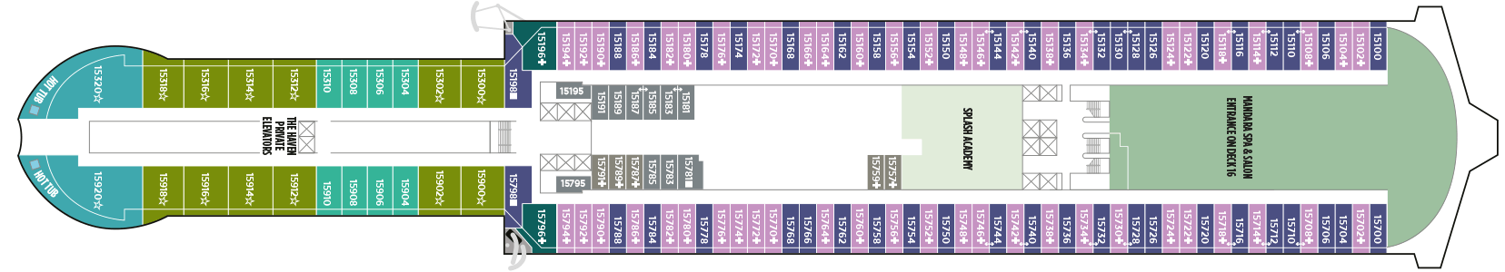 Deckplan Deck 15 – Norwegian Viva