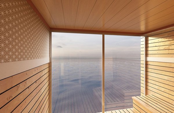... sowie eine Sauna.