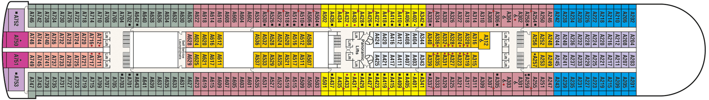 Deckplan Deck 11 Baja – Ruby Princess