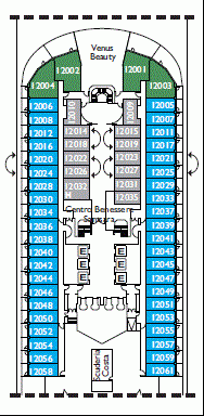 Deckplan Deck 12 Stella Africa – Costa Diadema
