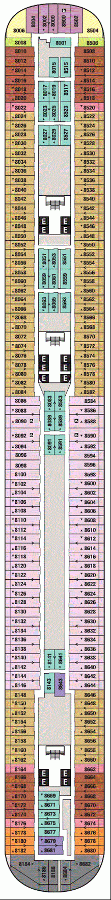 Deckplan Deck 8 – Disney Fantasy