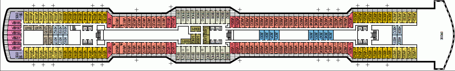 Deckplan Deck 8 Navigation Deck  – Koningsdam