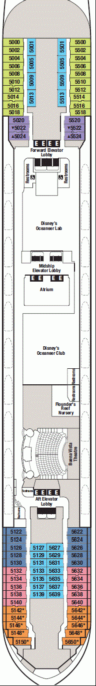 Deckplan Deck 5 – Disney Magic