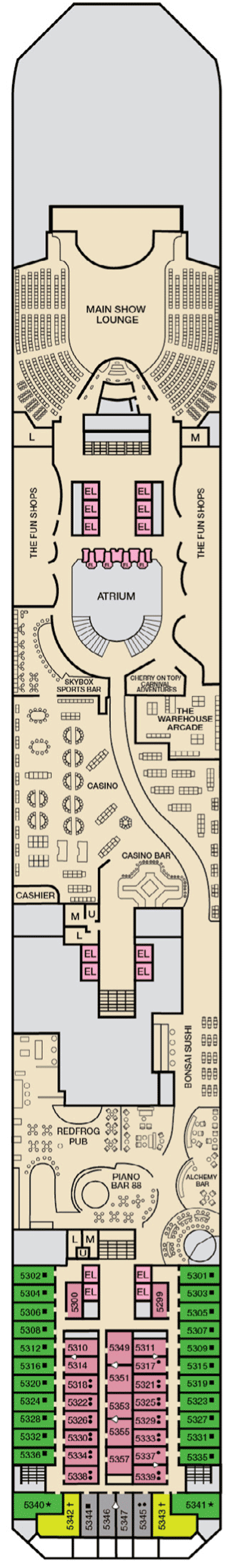 Deckplan Deck 05 – Carnival Radiance