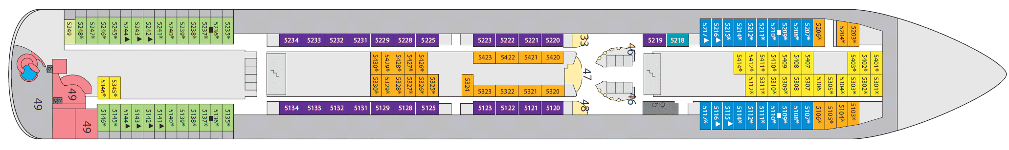 Deckplan Deck 5 – AIDAbella