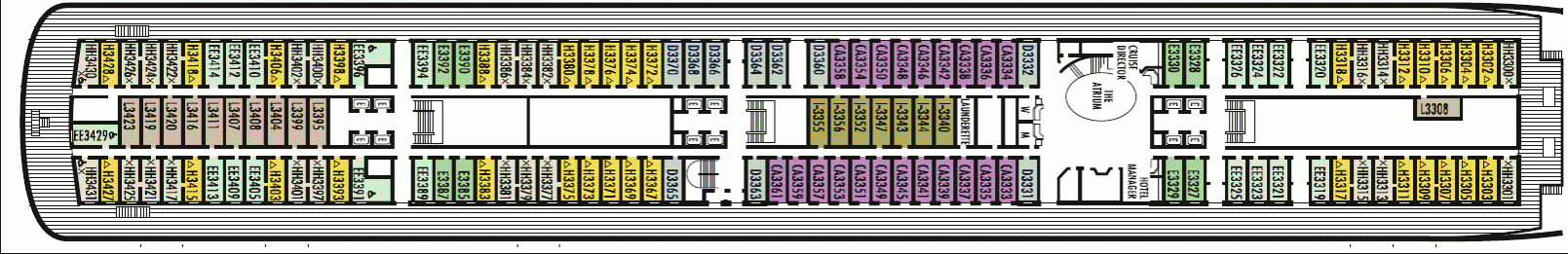 Deckplan Deck 3 - Lower Promenade Deck – Volendam