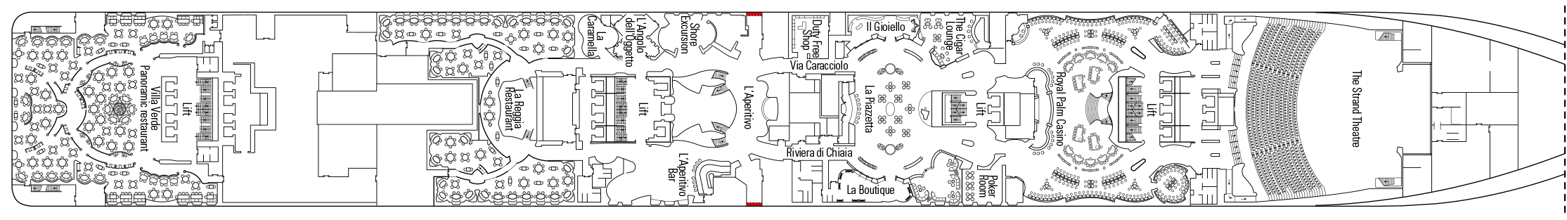 Deckplan Modigliani Deck – MSC Splendida