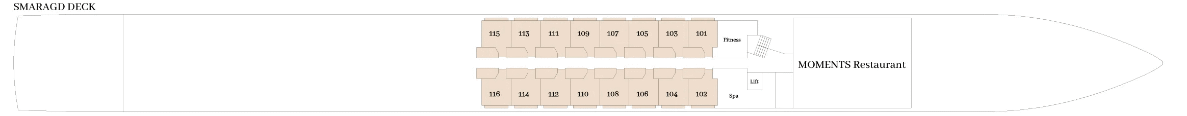 Deckplan Smaragd Deck – VIVA Two