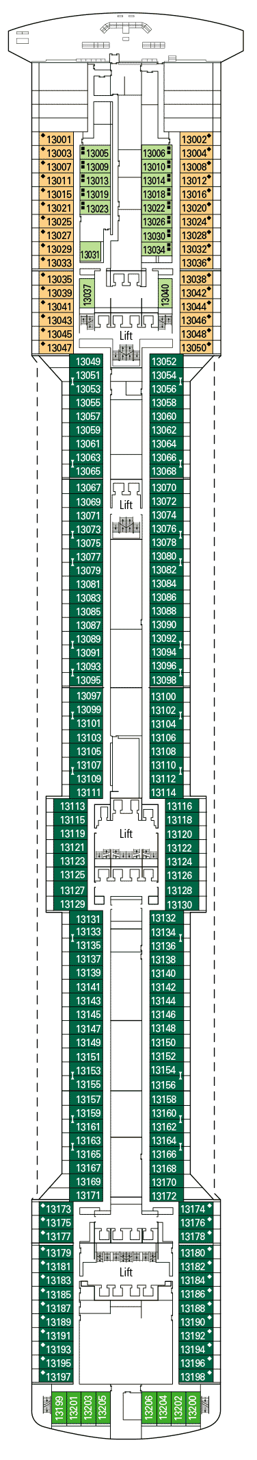 Deckplan Piero Della Francesca – MSC Splendida