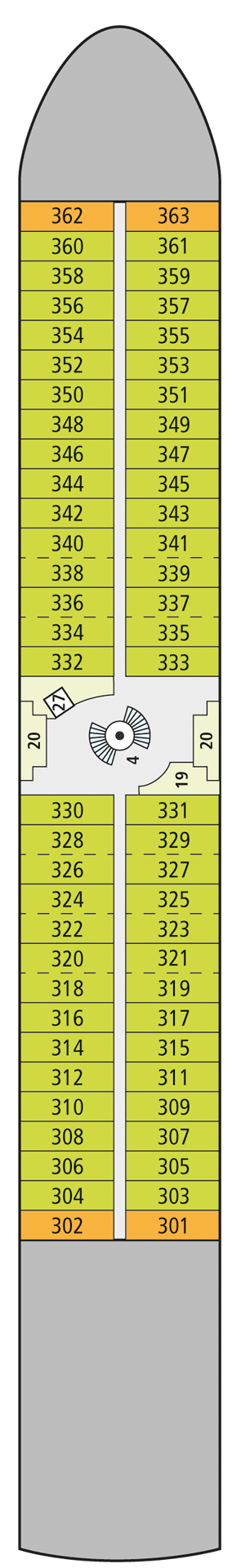 Deckplan Deck 3 – A-Rosa Sena