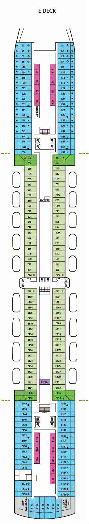 Deckplan E Deck – Arcadia