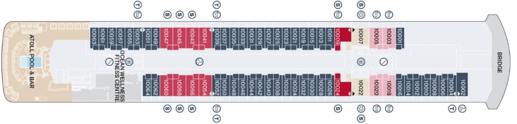 Deckplan Deck 10 – Explora II