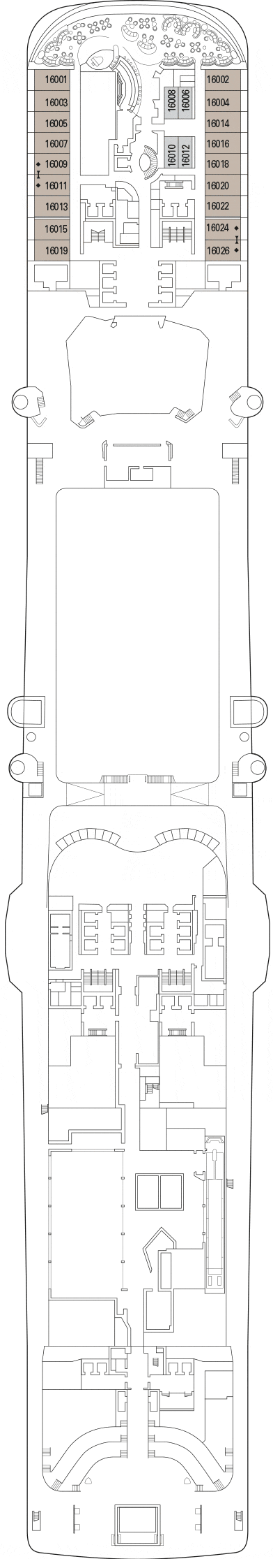 Deckplan Deck 16 – MSC Virtuosa