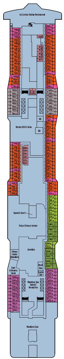 Deckplan Deck 14 – Norwegian Epic