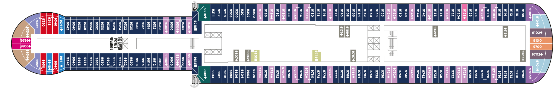 Deckplan Deck 9 – Norwegian Prima