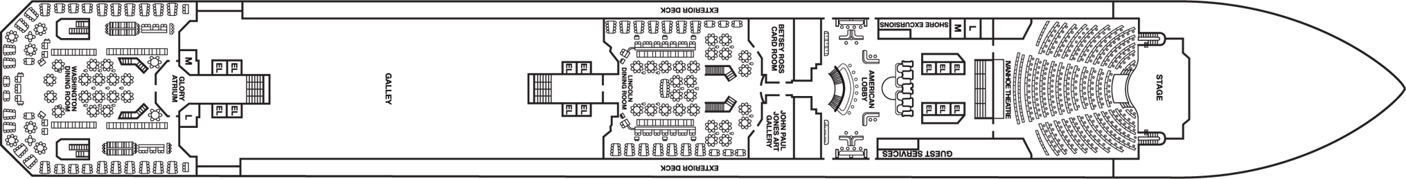 Deckplan Lobby Deck – Carnival Valor