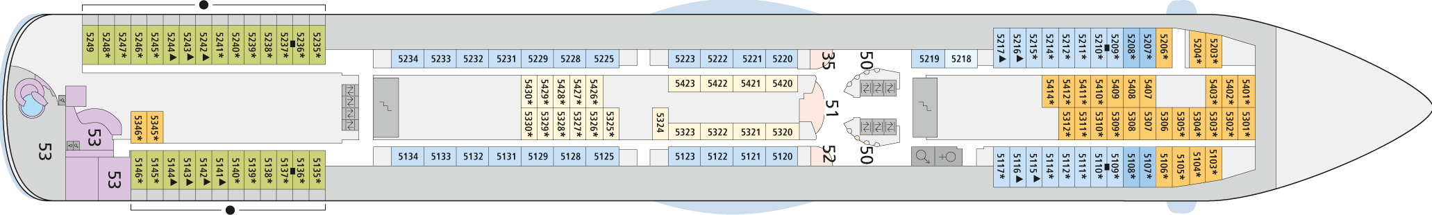 Deckplan Deck 5 – AIDAluna